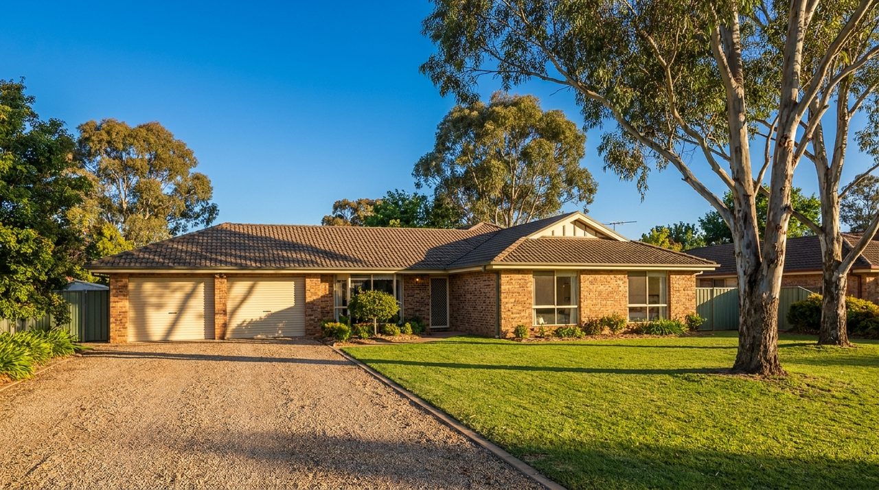 A brick family home on a generous block in a leafy Dubbo street, Central West NSW